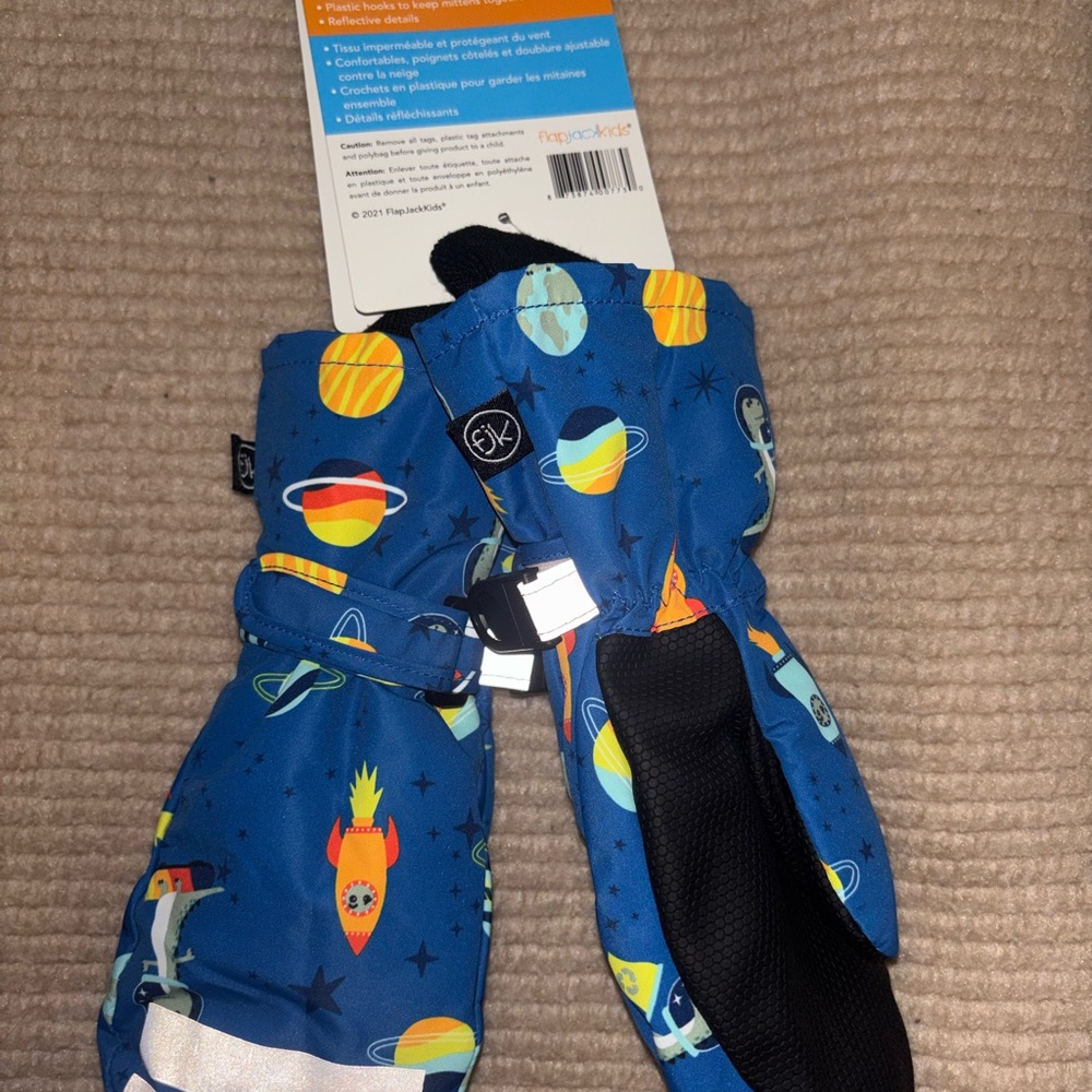 FlapJackKids Ski Mittens | Size Large (4–6 Years)